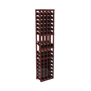 InstaCellar - 4 Column Display Row Rack in Premium Redwood Cherry stained without WineSafe™ Satin Sealant