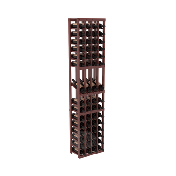 InstaCellar - 4 Column Display Row Rack in Premium Redwood Cherry stained with WineSafe™ Satin Sealant