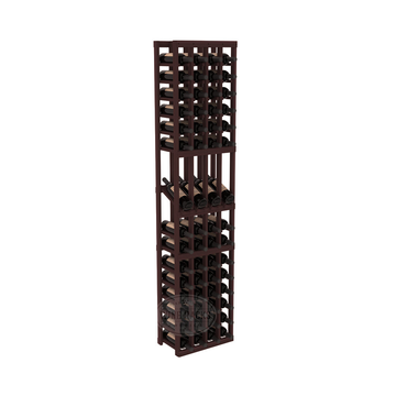InstaCellar - 4 Column Display Row Rack in Premium Redwood Walnut stained without WineSafe™ Satin Sealant