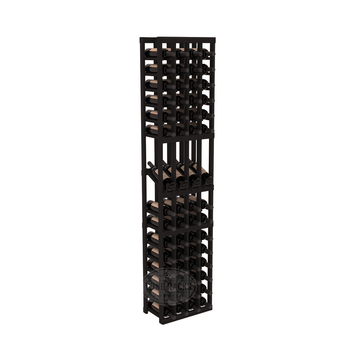 InstaCellar - 4 Column Display Row Rack in Premium Redwood Black stained without WineSafe™ Satin Sealant