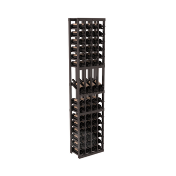 InstaCellar - 4 Column Display Row Rack in Premium Redwood Black stained with WineSafe™ Satin Sealant