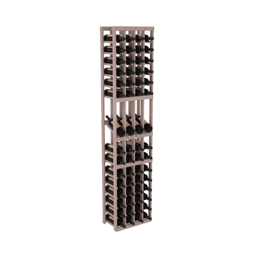 InstaCellar - 4 Column Display Row Rack in Premium Redwood Greywash stained without WineSafe™ Satin Sealant