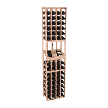 InstaCellar - 4 Column Side Display Row Rack in Knotty Alder Unstained without WineSafe™ Satin Sealant