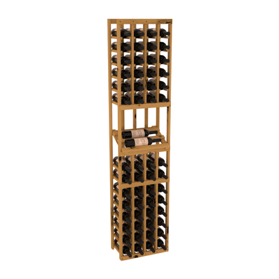 InstaCellar - 4 Column Side Display Row Rack in Knotty Alder Oak stained without WineSafe™ Satin Sealant