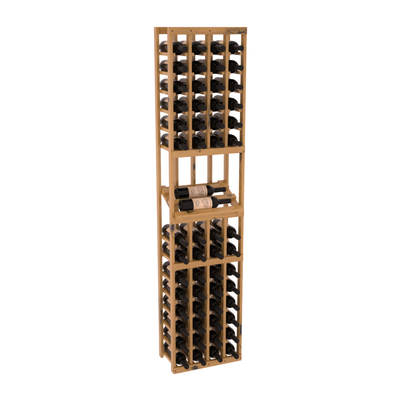 InstaCellar - 4 Column Side Display Row Rack in Knotty Alder Oak stained with WineSafe™ Satin Sealant
