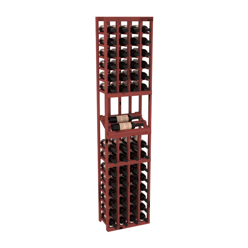 InstaCellar - 4 Column Side Display Row Rack in Knotty Alder Cherry stained without WineSafe™ Satin Sealant