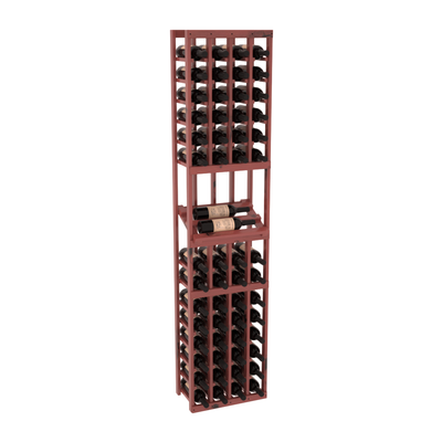 InstaCellar - 4 Column Side Display Row Rack in Knotty Alder Cherry stained with WineSafe™ Satin Sealant