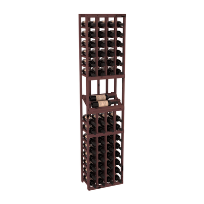 InstaCellar - 4 Column Side Display Row Rack in Knotty Alder Walnut stained without WineSafe™ Satin Sealant