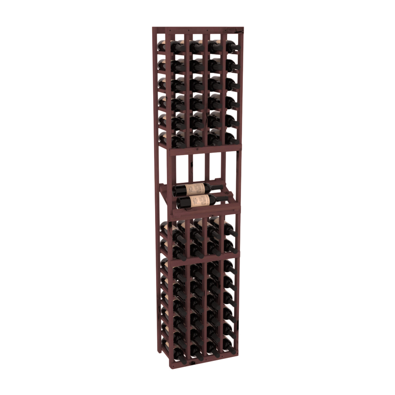InstaCellar - 4 Column Side Display Row Rack in Knotty Alder Walnut stained without WineSafe™ Satin Sealant