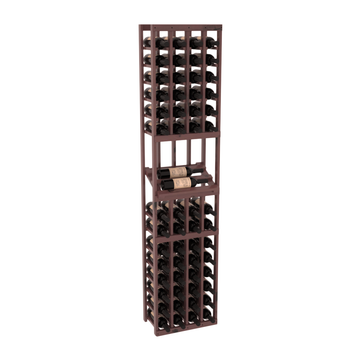 InstaCellar - 4 Column Side Display Row Rack in Knotty Alder Walnut stained with WineSafe™ Satin Sealant