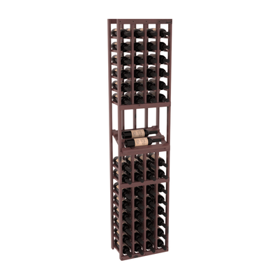 InstaCellar - 4 Column Side Display Row Rack in Knotty Alder Walnut stained with WineSafe™ Satin Sealant