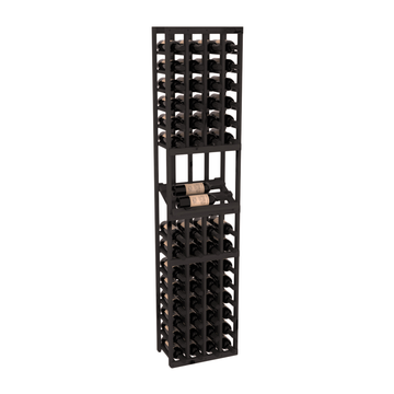 InstaCellar - 4 Column Side Display Row Rack in Knotty Alder Black stained without WineSafe™ Satin Sealant