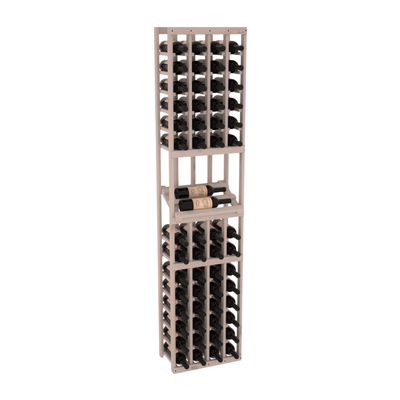 InstaCellar - 4 Column Side Display Row Rack in Knotty Alder Greywash stained without WineSafe™ Satin Sealant