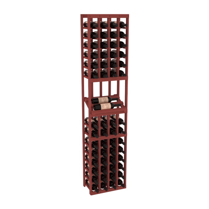 InstaCellar - 4 Column Side Display Row Rack in Grand Mahogany Cherry stained without WineSafe™ Satin Sealant