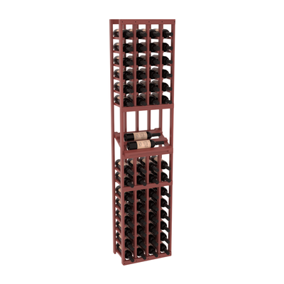 InstaCellar - 4 Column Side Display Row Rack in Grand Mahogany Cherry stained with WineSafe™ Satin Sealant