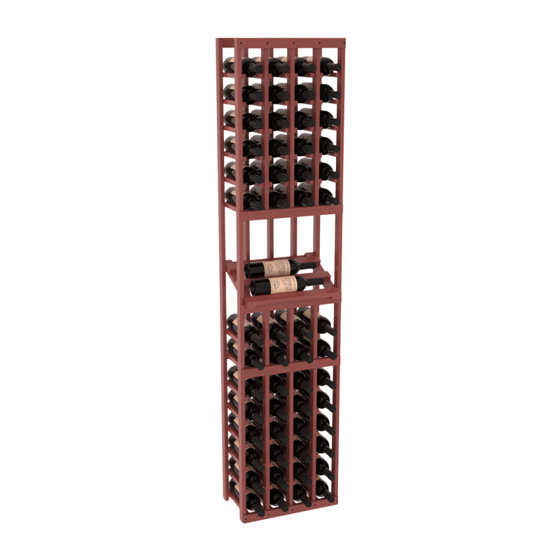InstaCellar - 4 Column Side Display Row Rack in Grand Mahogany Cherry stained with WineSafe™ Satin Sealant