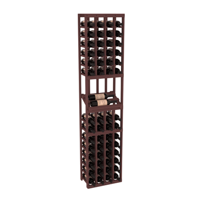 InstaCellar - 4 Column Side Display Row Rack in Grand Mahogany Walnut stained without WineSafe™ Satin Sealant