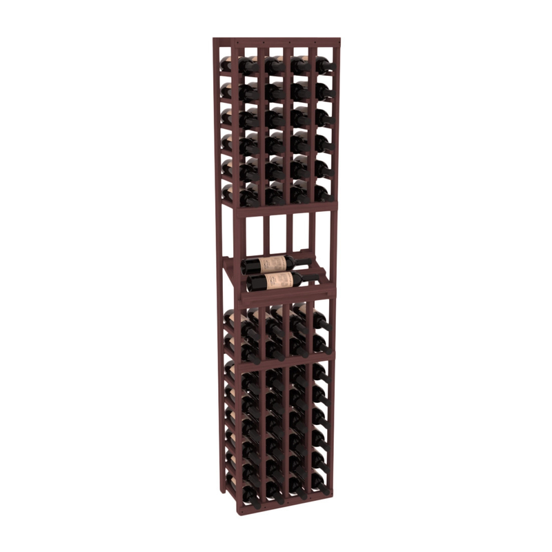 InstaCellar - 4 Column Side Display Row Rack in Grand Mahogany Walnut stained without WineSafe™ Satin Sealant