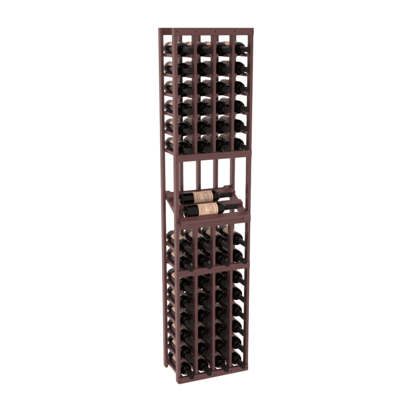 InstaCellar - 4 Column Side Display Row Rack in Grand Mahogany Walnut stained with WineSafe™ Satin Sealant
