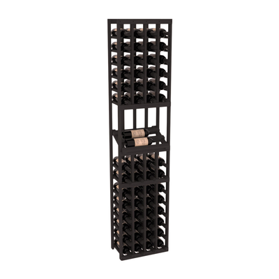 InstaCellar - 4 Column Side Display Row Rack in Grand Mahogany Black stained without WineSafe™ Satin Sealant