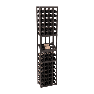 InstaCellar - 4 Column Side Display Row Rack in Grand Mahogany Black stained with WineSafe™ Satin Sealant