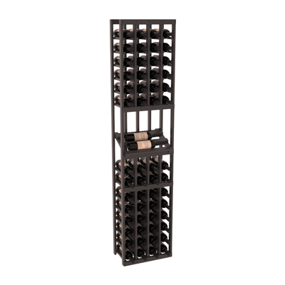 InstaCellar - 4 Column Side Display Row Rack in Grand Mahogany Black stained with WineSafe™ Satin Sealant