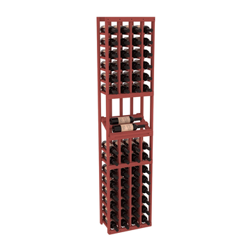 InstaCellar - 4 Column Side Display Row Rack in Ponderosa Pine Cherry stained without WineSafe™ Satin Sealant