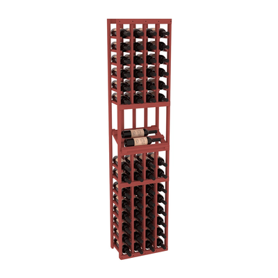 InstaCellar - 4 Column Side Display Row Rack in Ponderosa Pine Cherry stained without WineSafe™ Satin Sealant