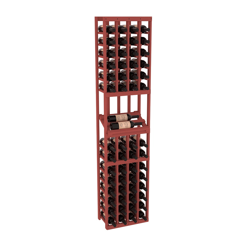 InstaCellar - 4 Column Side Display Row Rack in Ponderosa Pine Cherry stained without WineSafe™ Satin Sealant