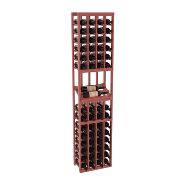 InstaCellar - 4 Column Side Display Row Rack in Ponderosa Pine Cherry stained with WineSafe™ Satin Sealant