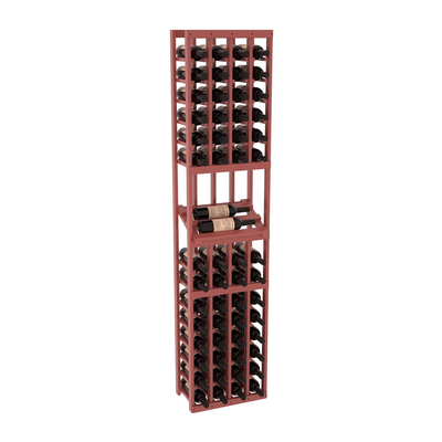 InstaCellar - 4 Column Side Display Row Rack in Ponderosa Pine Cherry stained with WineSafe™ Satin Sealant