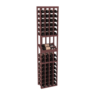 InstaCellar - 4 Column Side Display Row Rack in Ponderosa Pine Walnut stained without WineSafe™ Satin Sealant