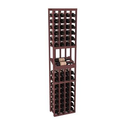 InstaCellar - 4 Column Side Display Row Rack in Ponderosa Pine Walnut stained without WineSafe™ Satin Sealant