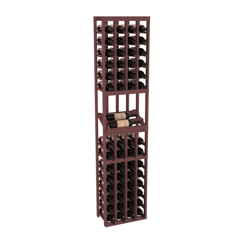 InstaCellar - 4 Column Side Display Row Rack in Ponderosa Pine Walnut stained without WineSafe™ Satin Sealant