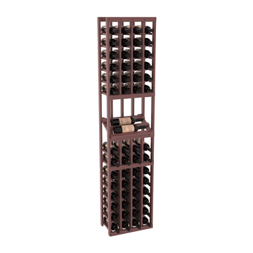 InstaCellar - 4 Column Side Display Row Rack in Ponderosa Pine Walnut stained with WineSafe™ Satin Sealant