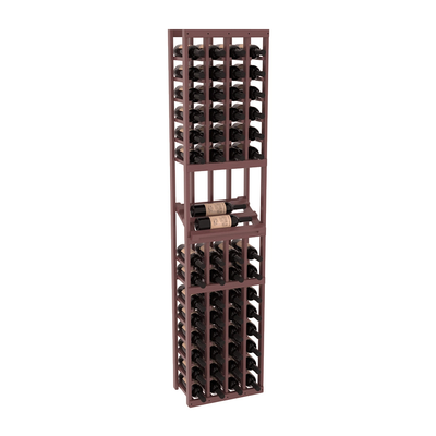 InstaCellar - 4 Column Side Display Row Rack in Ponderosa Pine Walnut stained with WineSafe™ Satin Sealant