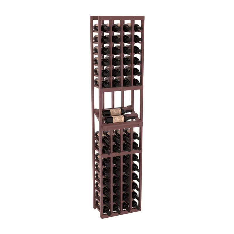 InstaCellar - 4 Column Side Display Row Rack in Ponderosa Pine Walnut stained with WineSafe™ Satin Sealant