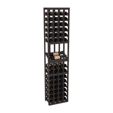 InstaCellar - 4 Column Side Display Row Rack in Ponderosa Pine Black stained without WineSafe™ Satin Sealant