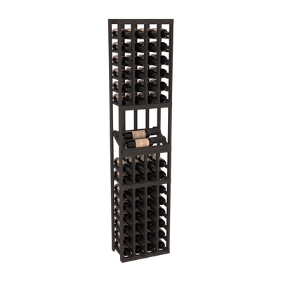 InstaCellar - 4 Column Side Display Row Rack in Ponderosa Pine Black stained without WineSafe™ Satin Sealant