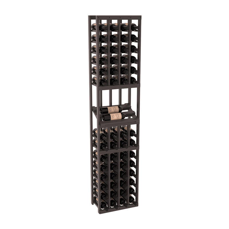 InstaCellar - 4 Column Side Display Row Rack in Ponderosa Pine Black stained with WineSafe™ Satin Sealant