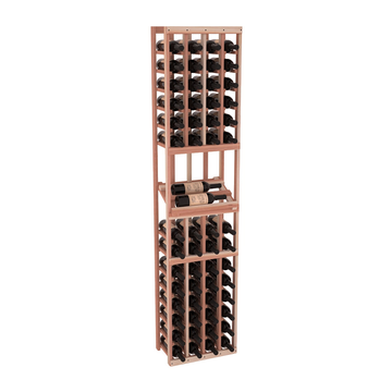 InstaCellar - 4 Column Side Display Row Rack in Premium Redwood Unstained without WineSafe™ Satin Sealant