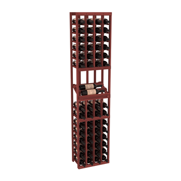 InstaCellar - 4 Column Side Display Row Rack in Premium Redwood Cherry stained without WineSafe™ Satin Sealant