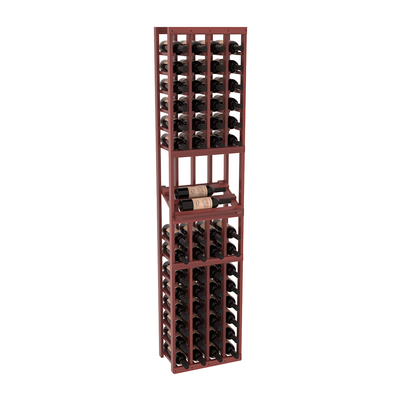 InstaCellar - 4 Column Side Display Row Rack in Premium Redwood Cherry stained with WineSafe™ Satin Sealant
