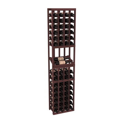 InstaCellar - 4 Column Side Display Row Rack in Premium Redwood Walnut stained without WineSafe™ Satin Sealant