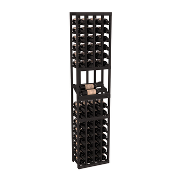 InstaCellar - 4 Column Side Display Row Rack in Premium Redwood Black stained without WineSafe™ Satin Sealant