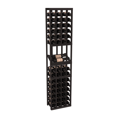 InstaCellar - 4 Column Side Display Row Rack in Premium Redwood Black stained without WineSafe™ Satin Sealant