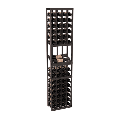 InstaCellar - 4 Column Side Display Row Rack in Premium Redwood Black stained with WineSafe™ Satin Sealant