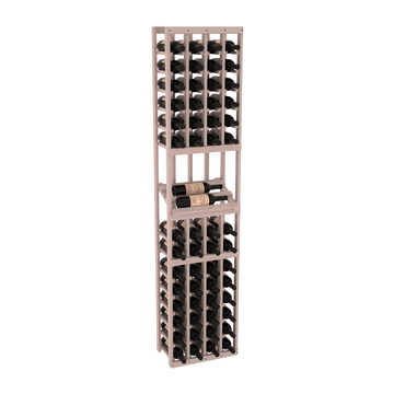 InstaCellar - 4 Column Side Display Row Rack in Premium Redwood Greywash stained with WineSafe™ Satin Sealant