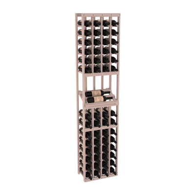 InstaCellar - 4 Column Side Display Row Rack in Premium Redwood Greywash stained with WineSafe™ Satin Sealant