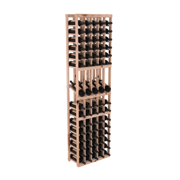 InstaCellar - 5 Column Display Row Rack in Knotty Alder Unstained without WineSafe™ Satin Sealant